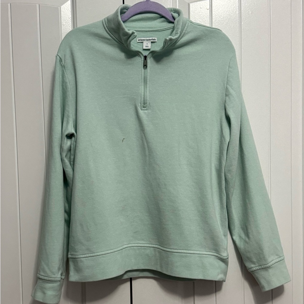 Amazon Essentials Light Green Quarter-Zip Pullover
